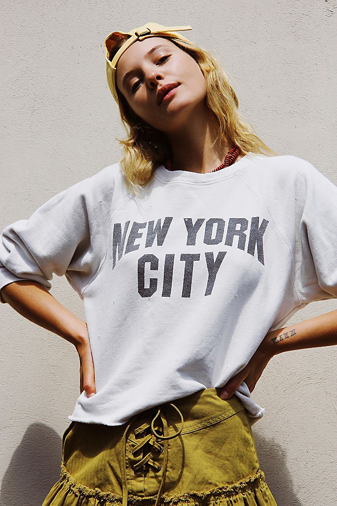 Original Retro Brand 뉴욕 시티 여성 맨투맨 스웨트셔츠울랄라 편집샵