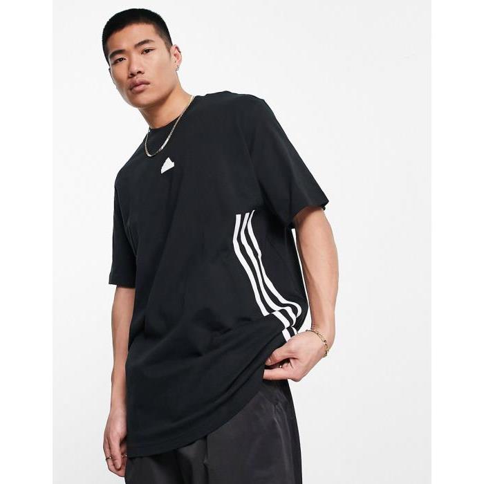 Adidas performance 아디다스 스포츠웨어 future 아이콘 3 스트라이프 티셔츠 in 블랙 BLACK 203894057울랄라 편집샵