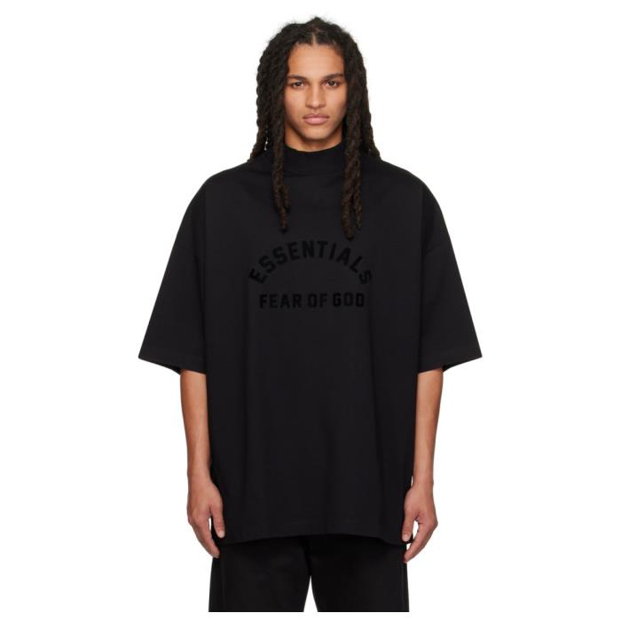 피어오브갓 에센셜 피어 오브 갓 블랙 본드 티셔츠 젯 블랙 남성울랄라 편집샵