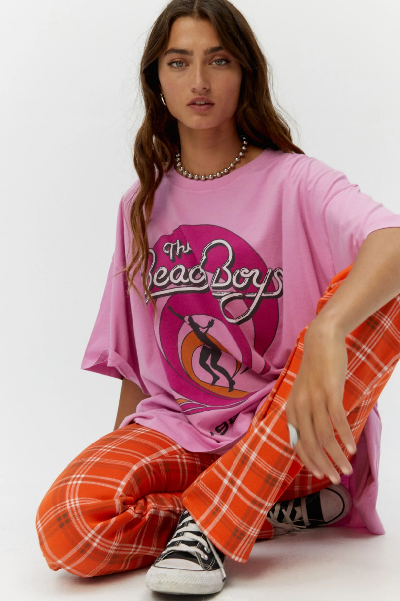 데이드리머 비치 보이즈 1983 투어 원사이즈 여성 티셔츠울랄라 편집샵