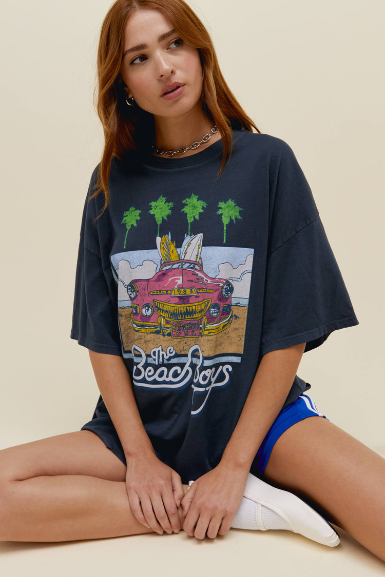 THE BEACH BOYS 83 월드 투어 OS 티셔츠 여성울랄라 편집샵